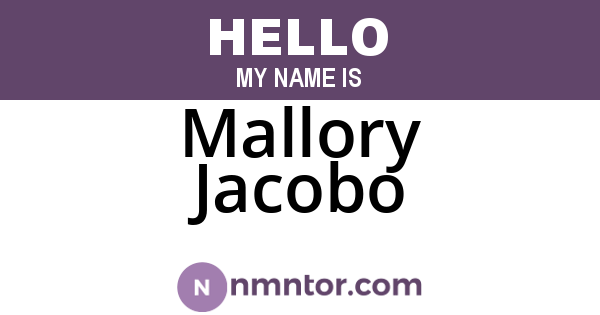 Mallory Jacobo