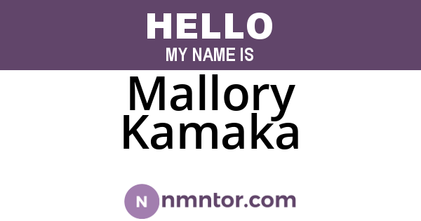 Mallory Kamaka