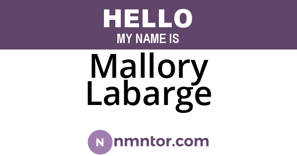 Mallory Labarge