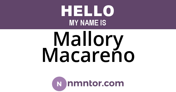 Mallory Macareno