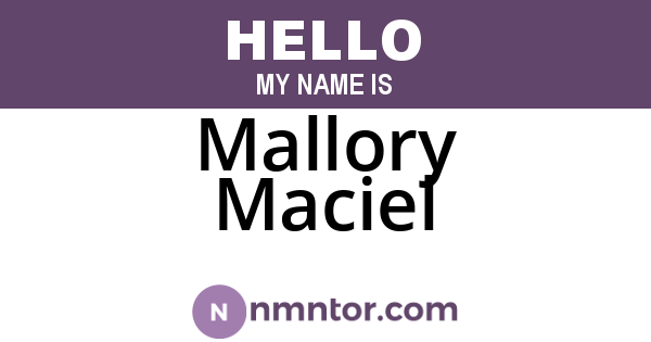 Mallory Maciel