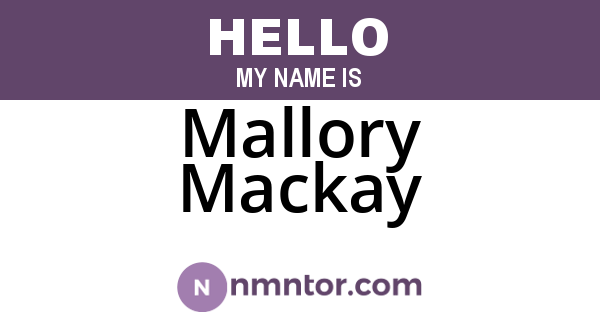 Mallory Mackay
