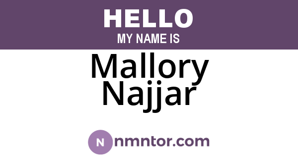 Mallory Najjar