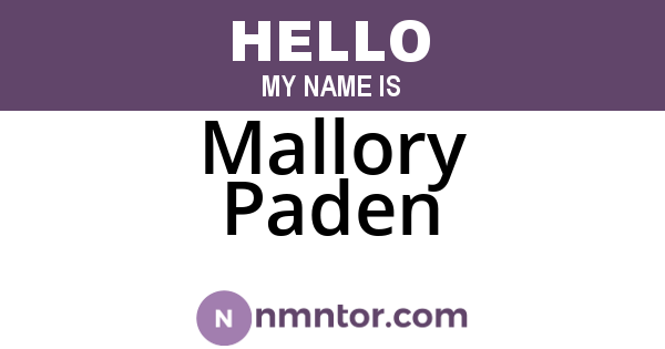 Mallory Paden
