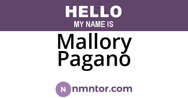 Mallory Pagano