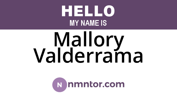 Mallory Valderrama