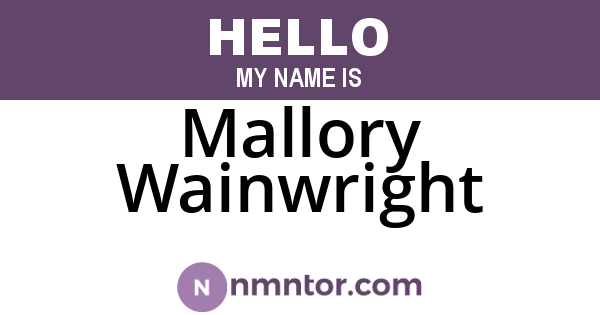 Mallory Wainwright
