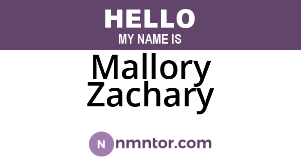 Mallory Zachary