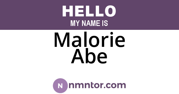 Malorie Abe