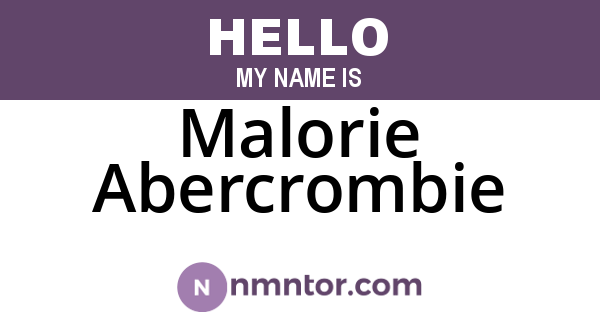 Malorie Abercrombie