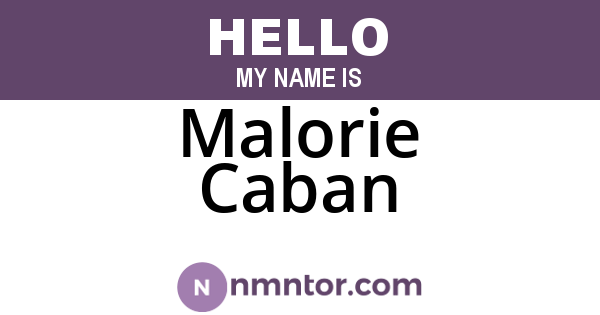 Malorie Caban