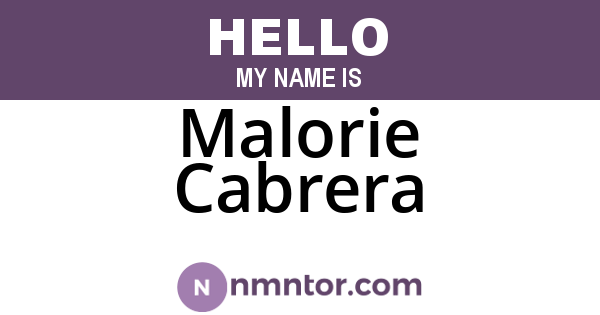 Malorie Cabrera