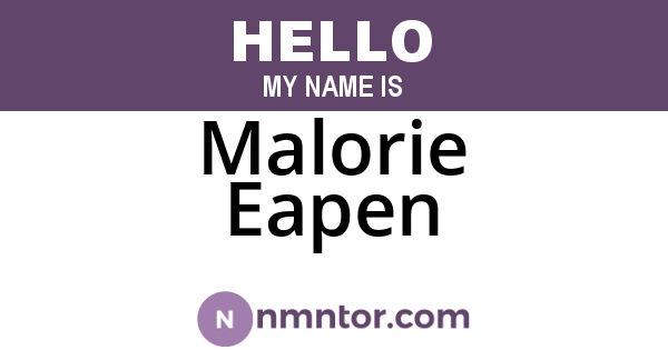 Malorie Eapen