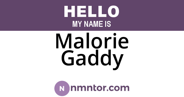 Malorie Gaddy