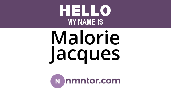 Malorie Jacques