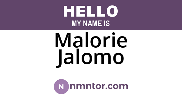 Malorie Jalomo
