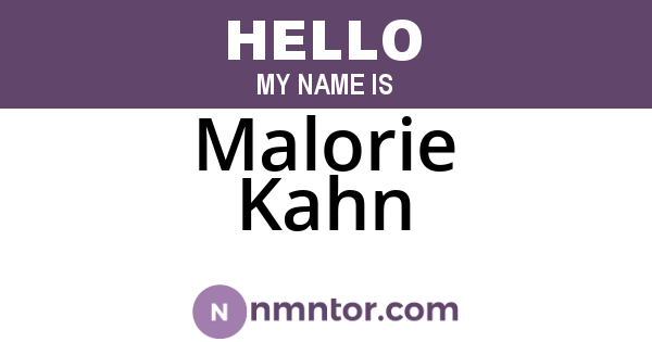 Malorie Kahn