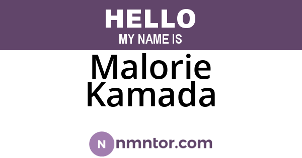 Malorie Kamada