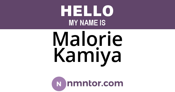 Malorie Kamiya