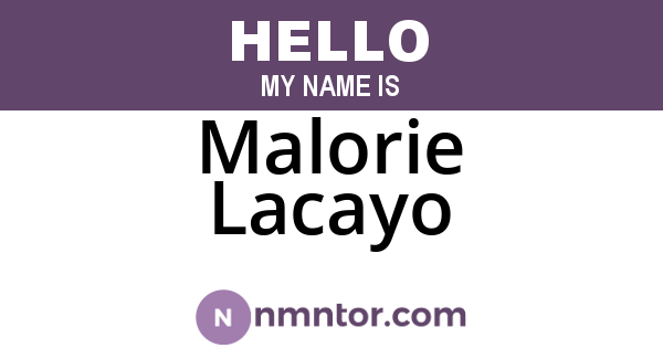 Malorie Lacayo