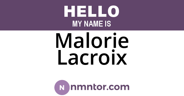 Malorie Lacroix