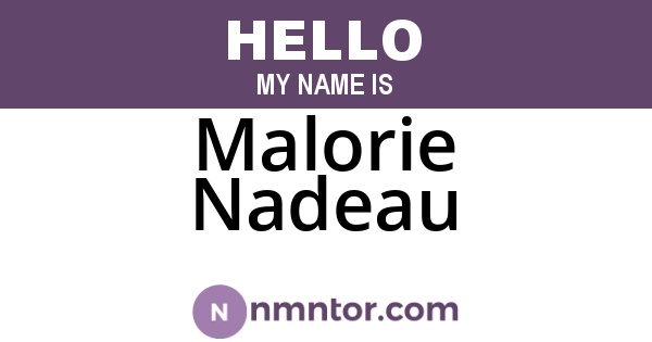 Malorie Nadeau