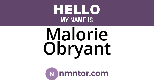Malorie Obryant