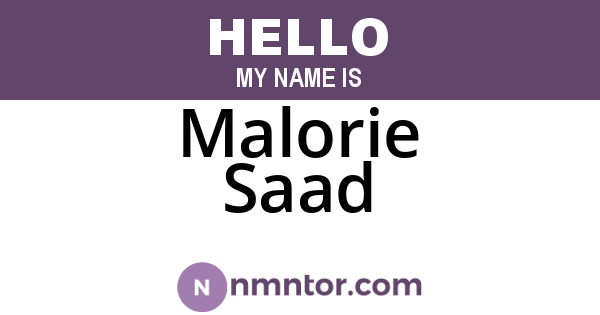 Malorie Saad