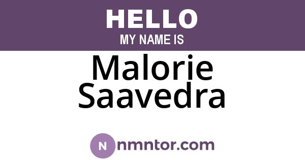 Malorie Saavedra