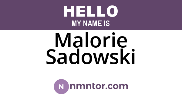 Malorie Sadowski