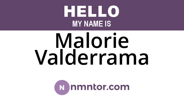 Malorie Valderrama