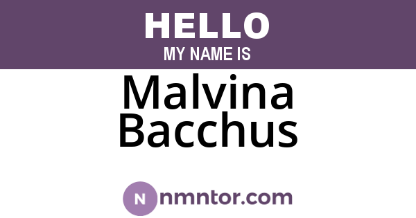 Malvina Bacchus