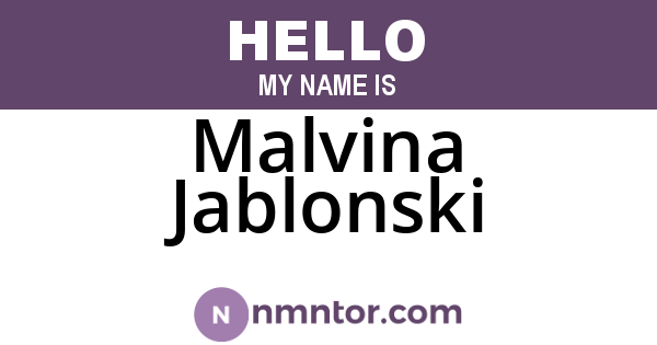 Malvina Jablonski