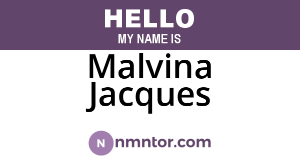 Malvina Jacques