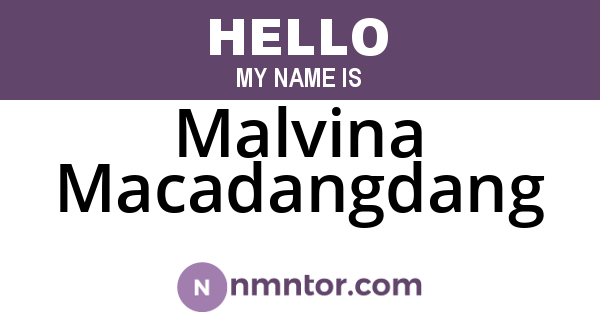 Malvina Macadangdang