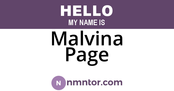 Malvina Page