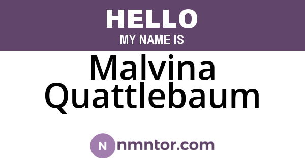 Malvina Quattlebaum
