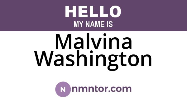 Malvina Washington