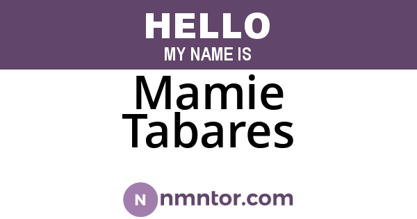 Mamie Tabares
