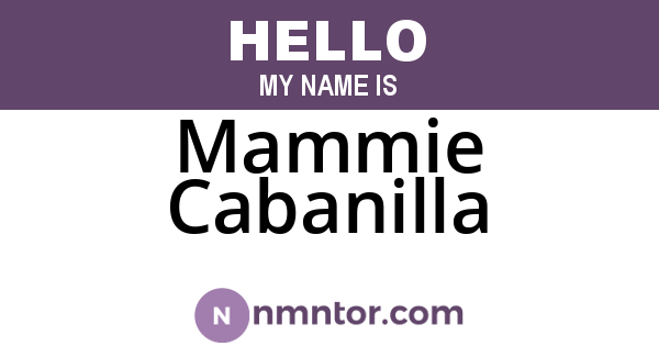 Mammie Cabanilla