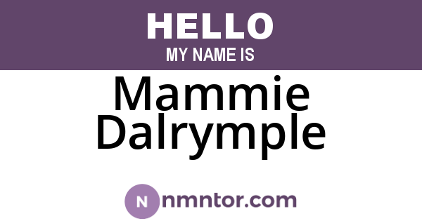 Mammie Dalrymple