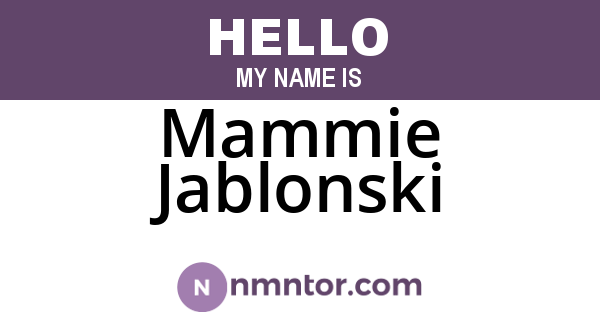 Mammie Jablonski