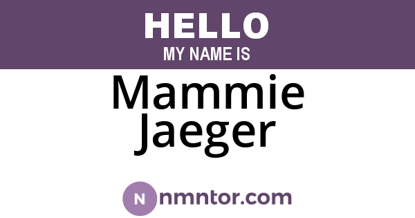 Mammie Jaeger