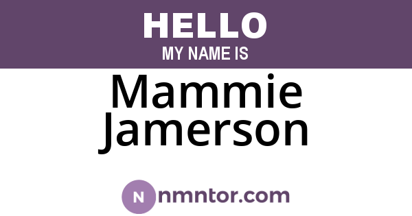 Mammie Jamerson