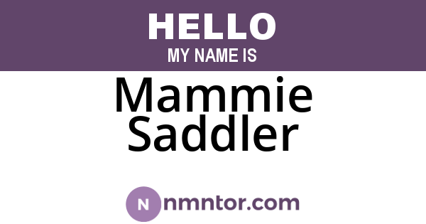 Mammie Saddler