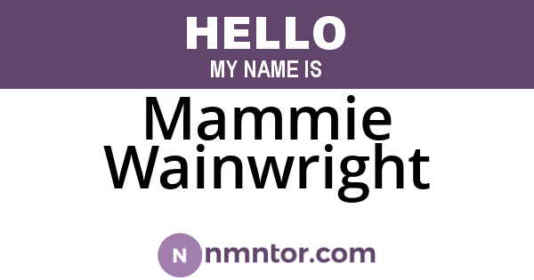 Mammie Wainwright
