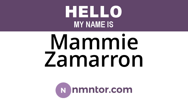 Mammie Zamarron