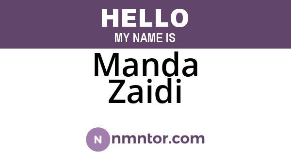 Manda Zaidi