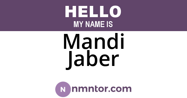 Mandi Jaber