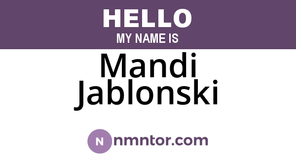 Mandi Jablonski